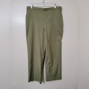 Alfred Dunner Women's Olive Green Steaught Leg Pants